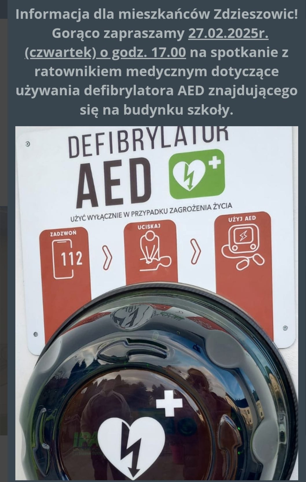 news 2025 03 spotkanie z ratownikiem medyrcznym w zdzieszowicach 01
